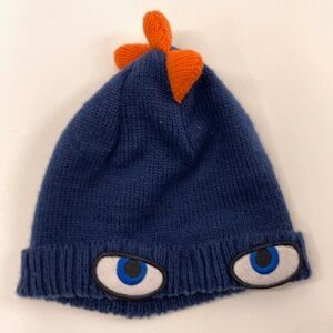 Carters 2T-4T Monster Eyes Top Winter Hat Blue